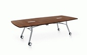 Konferenztisch Fold faltbar klappbar und rollbar, leicht aufzustellender Meetingtisch 