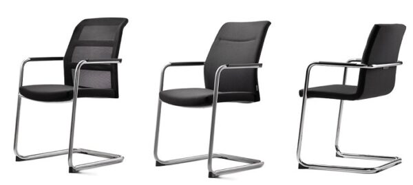 Freischwingerstühle pw62, mit Netz, Polster oder Sitzschale