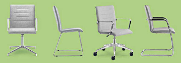 LDO Konferenzsessel, Drehgestell, Kufengestell oder auf Rollen