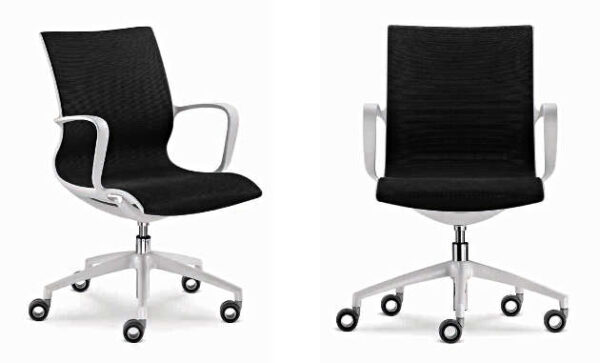 Konferenzdrehstuhl LDE hellgrau schwarz Konferenzdrehstuhl LDE hellgrau schwarz