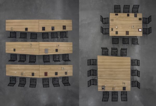 LX Konferenztische Tischkombinationen für Seminar und Schulung