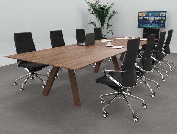 Konferenzraum Tisch DV34 mit Holzgestell und Konferenzdrehsessel Konferenzraum Tisch DV34 mit Holzgestell und Konferenzdrehsessel